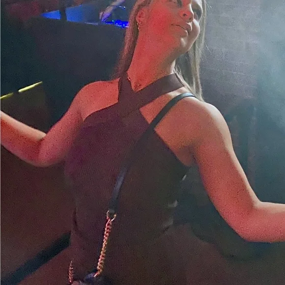 Aritzia Maroon Sculpt Knit Halter Bodycon Dress for Night Out - Picture 5 of 5